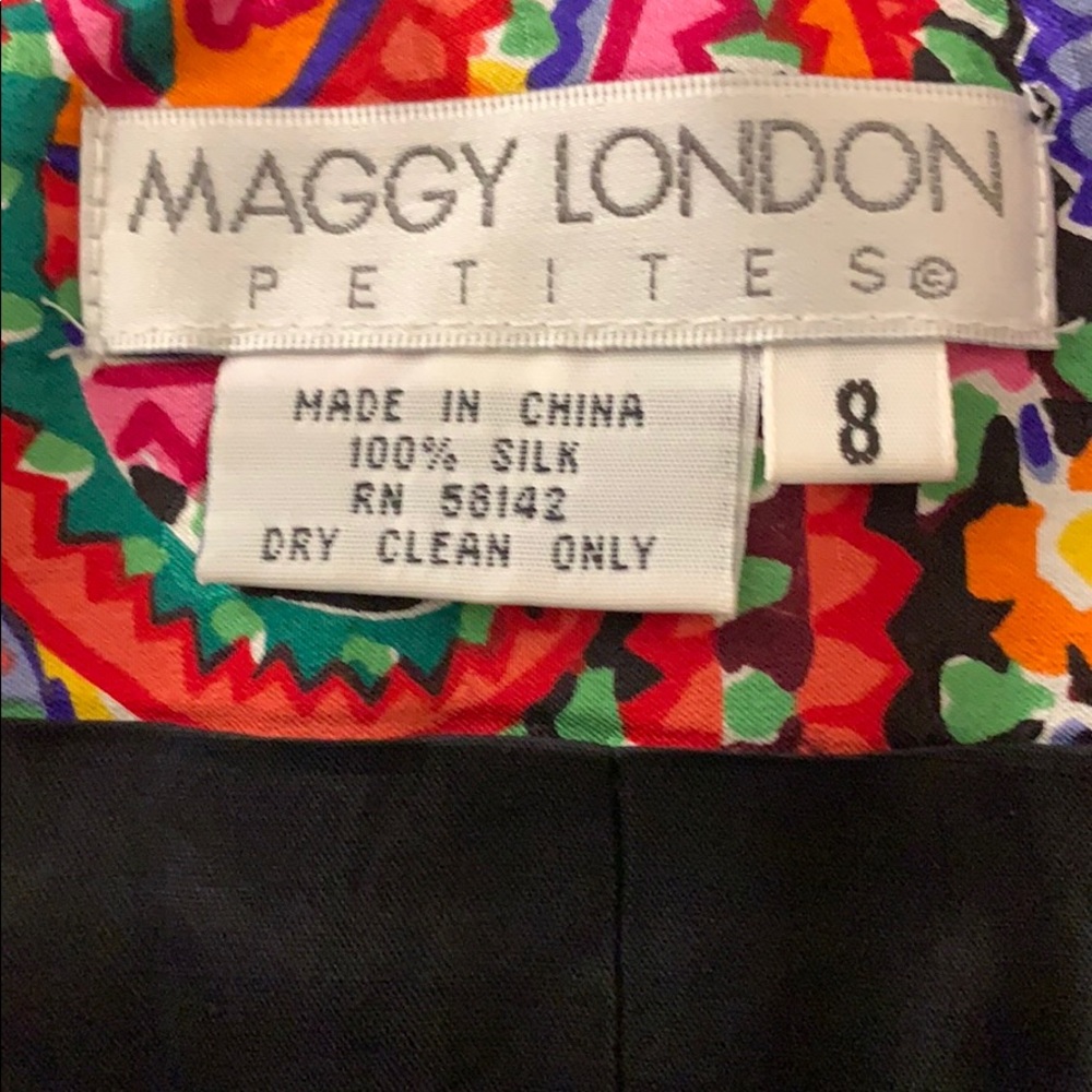 Vintage Maggy London 100% silk multicolored jacket - Picture 4 of 4